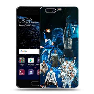 Силиконовый чехол на Huawei P10 с принтом Реал Роналдо