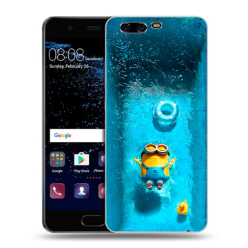 Силиконовый чехол на Huawei P10 с принтом Миньоны