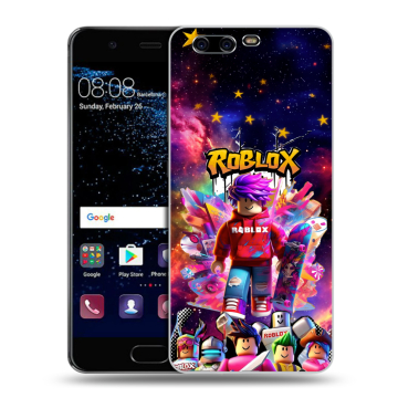 Силиконовый чехол на Huawei P10 с принтом Roblox Роблокс