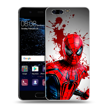 Силиконовый чехол на Huawei P10 с принтом Spiderman Человек паук Силиконовый чехол на Huawei P10 с принтом Spiderman Человек паук