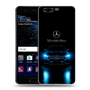 Силиконовый чехол на Huawei P10 с принтом Mercedes Мерседес