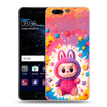 Силиконовый чехол на Huawei P10 с принтом Labubu Лабубу