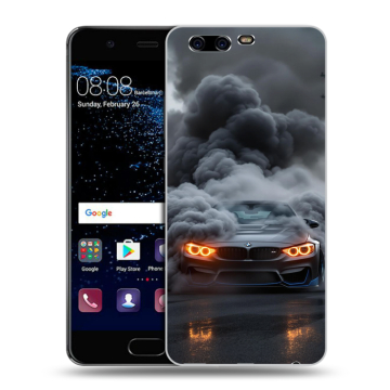 Силиконовый чехол на Huawei P10 с принтом BMW БМВ
