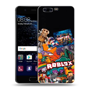 Силиконовый чехол на Huawei P10 с принтом Roblox Роблокс
