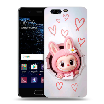 Силиконовый чехол на Huawei P10 с принтом Labubu Лабубу
