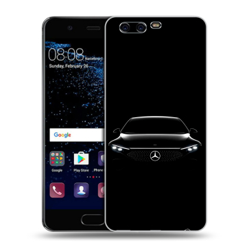 Силиконовый чехол на Huawei P10 с принтом Mercedes Мерседес