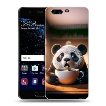 Силиконовый чехол на Huawei P10 с принтом смешная панда Силиконовый чехол на Huawei P10 с принтом смешная панда