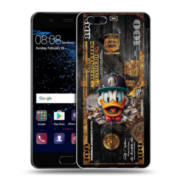 Силиконовый чехол на Huawei P10 с принтом Дональд Дак Доллар Силиконовый чехол на Huawei P10 с принтом Дональд Дак Доллар