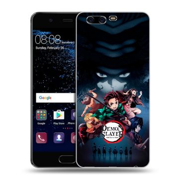 Силиконовый чехол на Huawei P10 с принтом Demon Slayer Клинок рассекающий демонов Силиконовый чехол на Huawei P10 с принтом Demon Slayer Клинок рассекающий демонов