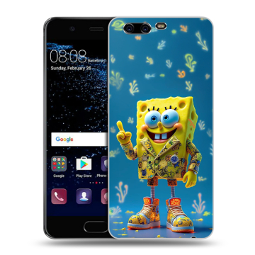 Силиконовый чехол на Huawei P10 с принтом Спанч боб Спанчбоб Силиконовый чехол на Huawei P10 с принтом Спанч боб Спанчбоб