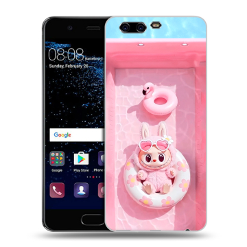 Силиконовый чехол на Huawei P10 с принтом Labubu Лабубу