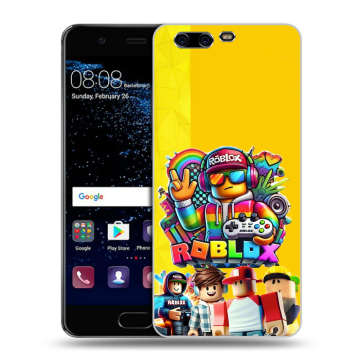 Силиконовый чехол на Huawei P10 с принтом Roblox Роблокс