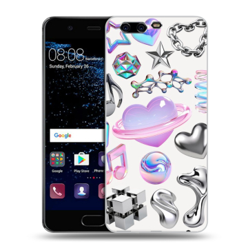 Силиконовый чехол на Huawei P10 с принтом Y2K Силиконовый чехол на Huawei P10 с принтом Y2K