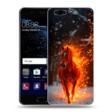 Силиконовый чехол на Huawei P10 с принтом Новый год Силиконовый чехол на Huawei P10 с принтом Новый год