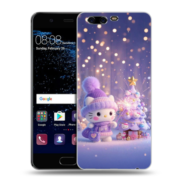 Силиконовый чехол на Huawei P10 с принтом Новый год Силиконовый чехол на Huawei P10 с принтом Новый год