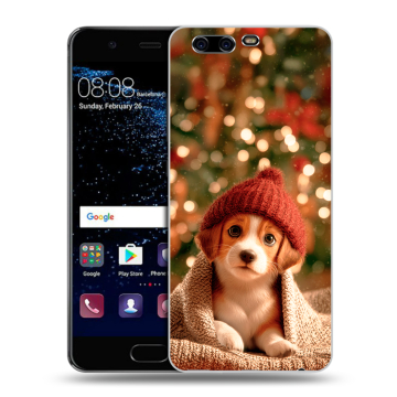 Силиконовый чехол на Huawei P10 с принтом Новый год Силиконовый чехол на Huawei P10 с принтом Новый год