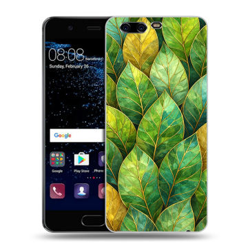 Силиконовый чехол на Huawei P10 с принтом женский