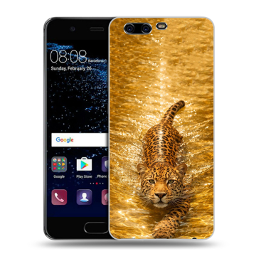 Силиконовый чехол на Huawei P10 с принтом женский