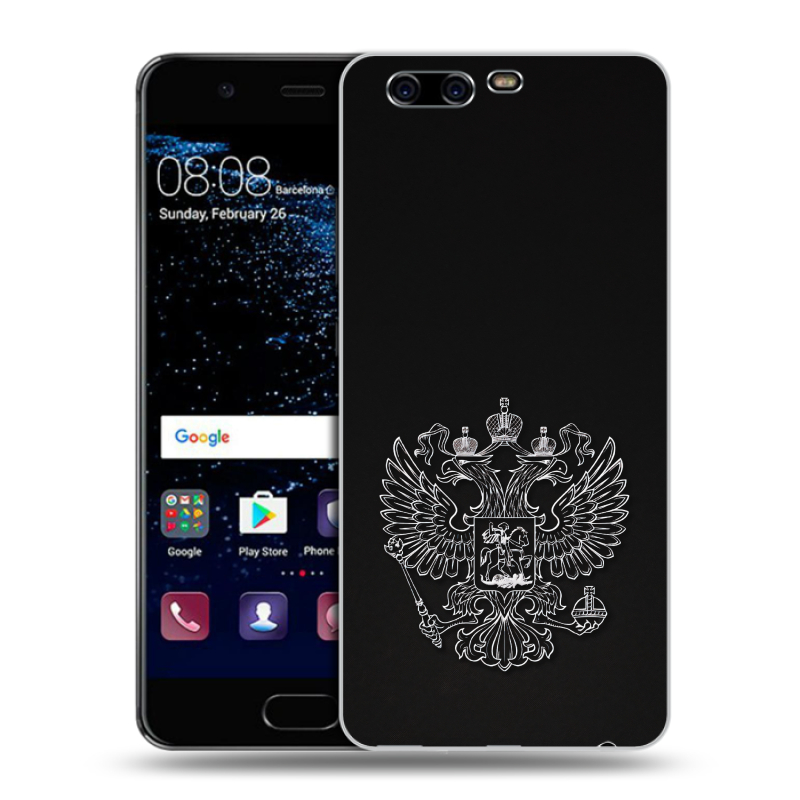 Силиконовый чехол на Huawei P10 с принтом Герб России Силиконовый чехол на Huawei P10 с принтом Герб России