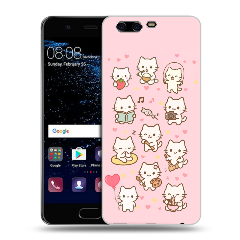 Силиконовый чехол на Huawei P10 с принтом Hello Kitty Хелоу Кити Силиконовый чехол на Huawei P10 с принтом Hello Kitty Хелоу Кити