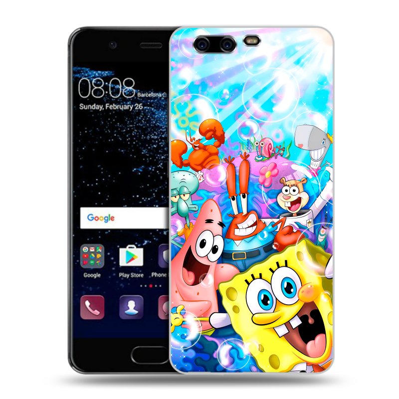 Силиконовый чехол на Huawei P10 с принтом спанчбоб спанч боб Силиконовый чехол на Huawei P10 с принтом спанчбоб спанч боб