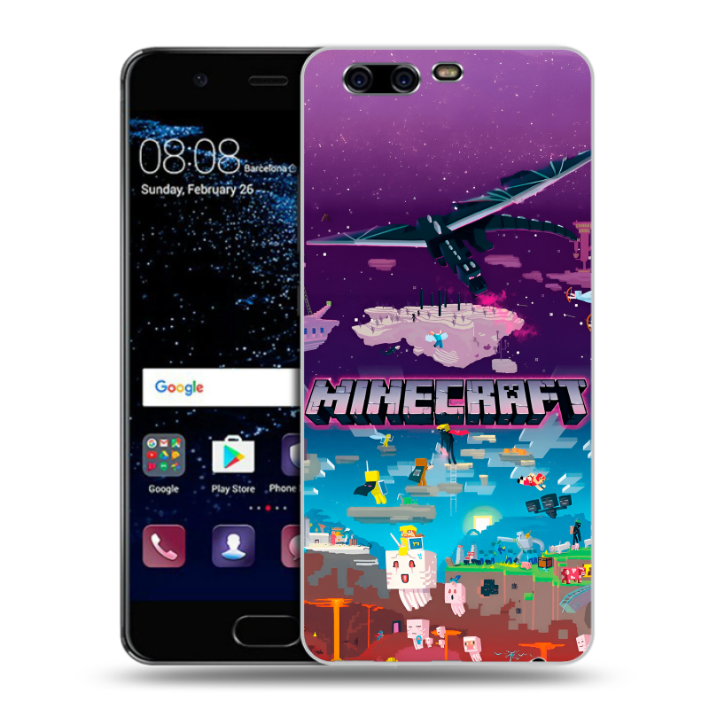Силиконовый чехол на Huawei P10 с принтом Майнкрафт Minecraft Силиконовый чехол на Huawei P10 с принтом Майнкрафт Minecraft