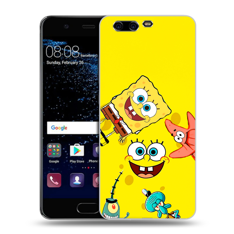 Силиконовый чехол на Huawei P10 с принтом Спанч боб Спанчбоб Силиконовый чехол на Huawei P10 с принтом Спанч боб Спанчбоб