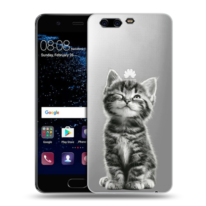 Силиконовый чехол на Huawei P10 с принтом Котенок Силиконовый чехол на Huawei P10 с принтом Котенок