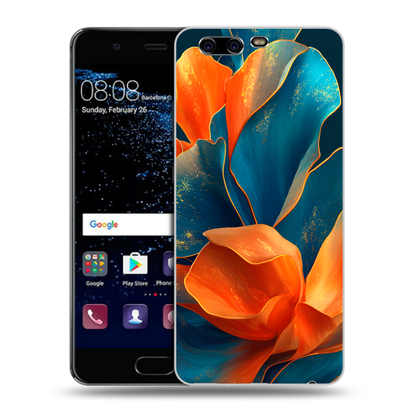 Силиконовый чехол на Huawei P10 с принтом Цветы Силиконовый чехол на Huawei P10 с принтом Цветы