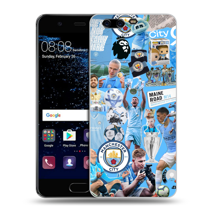 Силиконовый чехол на Huawei P10 с принтом Man City Манчестер Сити Силиконовый чехол на Huawei P10 с принтом Man City Манчестер Сити