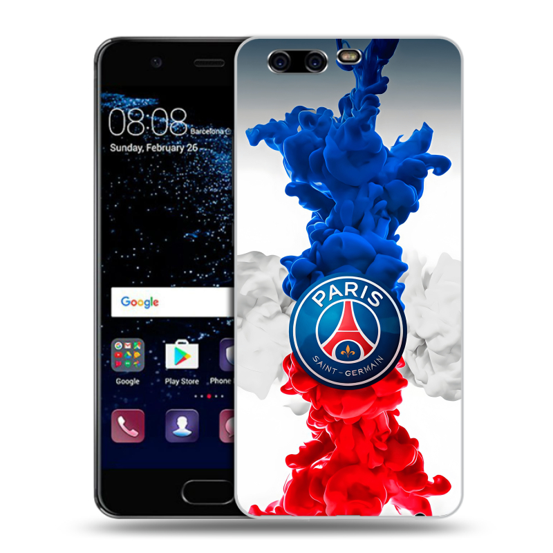 Силиконовый чехол на Huawei P10 с принтом PSG ПСЖ Силиконовый чехол на Huawei P10 с принтом PSG ПСЖ