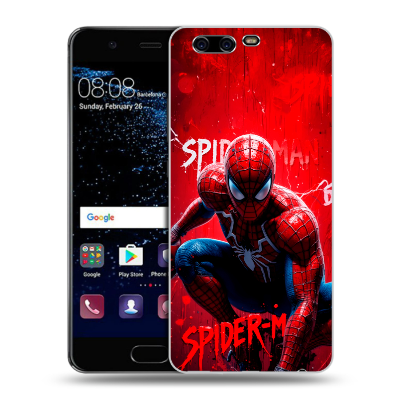 Силиконовый чехол на Huawei P10 с принтом Spiderman Человек паук Силиконовый чехол на Huawei P10 с принтом Spiderman Человек паук
