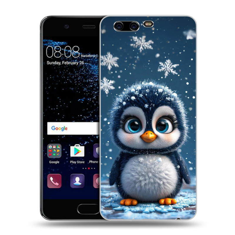Силиконовый чехол на Huawei P10 с принтом Новый год Силиконовый чехол на Huawei P10 с принтом Новый год