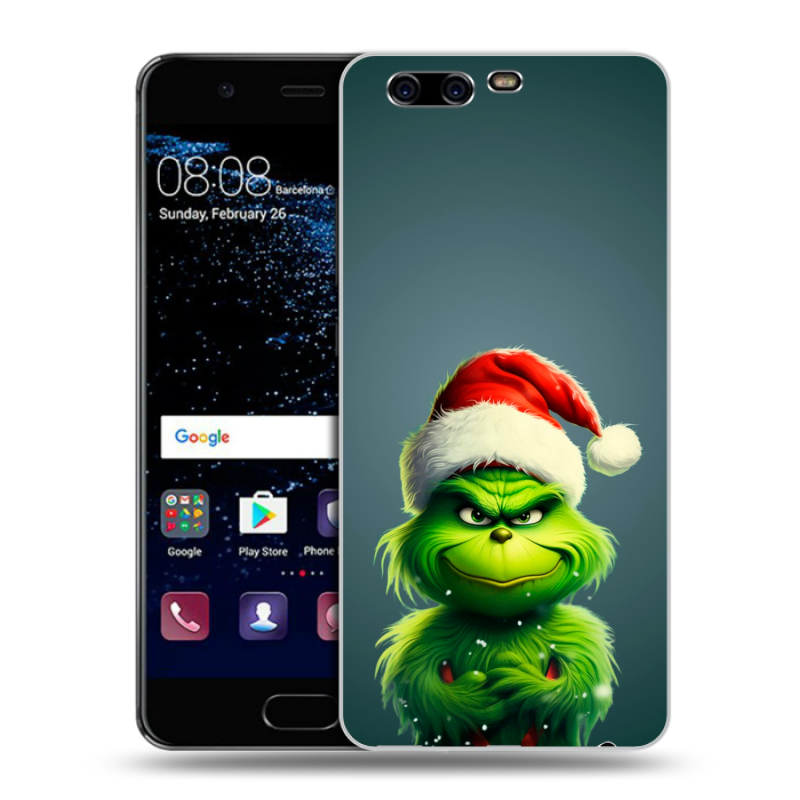 Силиконовый чехол на Huawei P10 с принтом Новый год Силиконовый чехол на Huawei P10 с принтом Новый год