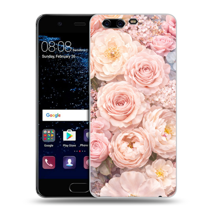 Силиконовый чехол на Huawei P10 с принтом женский Силиконовый чехол на Huawei P10 с принтом женский