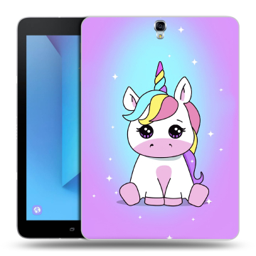 Силиконовый чехол на планшета Samsung Galaxy Tab S3 с принтом Единорог