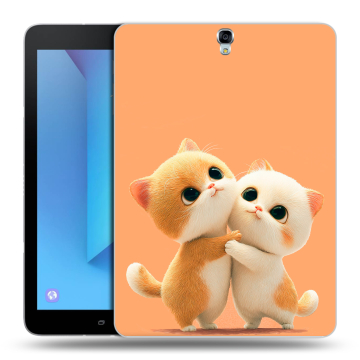 Силиконовый чехол на планшета Samsung Galaxy Tab S3 с принтом Милые котики