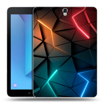 Силиконовый чехол на Samsung Galaxy Tab S3 с принтом Абстракция неон