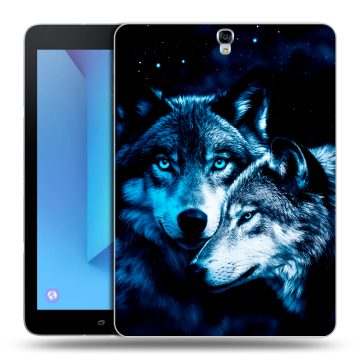 Силиконовый чехол на Samsung Galaxy Tab S3 с принтом Волки