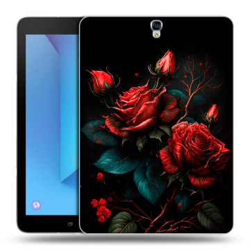 Силиконовый чехол на Samsung Galaxy Tab S3 с принтом Розы красные Силиконовый чехол на Samsung Galaxy Tab S3 с принтом Розы красные