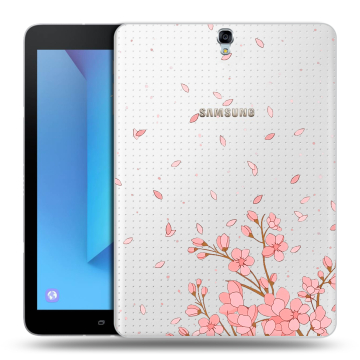 Силиконовый чехол на Samsung Galaxy Tab S3 с принтом Ветка сакуры Силиконовый чехол на Samsung Galaxy Tab S3 с принтом Ветка сакуры