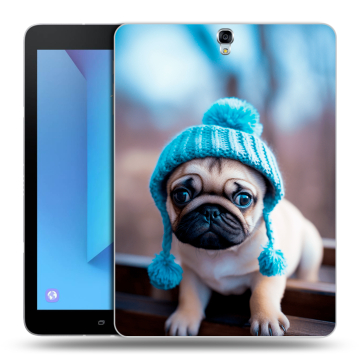 Силиконовый чехол на Samsung Galaxy Tab S3 с принтом Мопс в шапке Силиконовый чехол на Samsung Galaxy Tab S3 с принтом Мопс в шапке