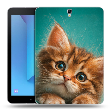 Силиконовый чехол на Samsung Galaxy Tab S3 с принтом котенок Силиконовый чехол на Samsung Galaxy Tab S3 с принтом котенок