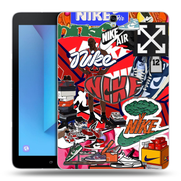 Силиконовый чехол на Samsung Galaxy Tab S3 с принтом Найк Nike яркий Силиконовый чехол на Samsung Galaxy Tab S3 с принтом Найк Nike яркий