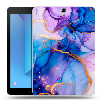 Силиконовый чехол на Samsung Galaxy Tab S3 с принтом синий мрамор Силиконовый чехол на Samsung Galaxy Tab S3 с принтом синий мрамор