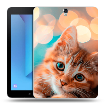 Силиконовый чехол на Samsung Galaxy Tab S3 с принтом котик Силиконовый чехол на Samsung Galaxy Tab S3 с принтом котик