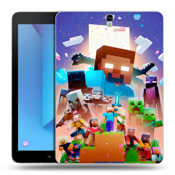 Силиконовый чехол на Samsung Galaxy Tab S3 с принтом Майнкрафт Minecraft