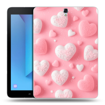 Силиконовый чехол на Samsung Galaxy Tab S3 с принтом Сердечки Силиконовый чехол на Samsung Galaxy Tab S3 с принтом Сердечки