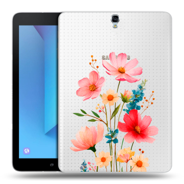 Силиконовый чехол на Samsung Galaxy Tab S3 с принтом Цветы