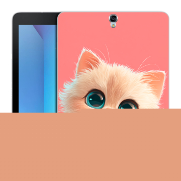 Силиконовый чехол на Samsung Galaxy Tab S3 с принтом Розовый котенок